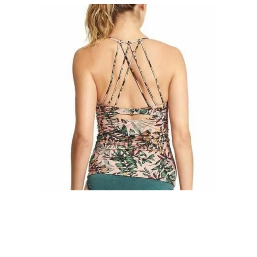 Athleta Aqualuxe Print Molded Tankini Bikini Top - Picture 2 of 8